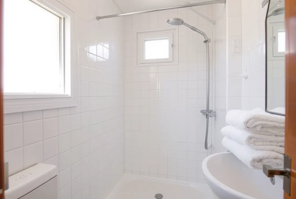 Baño desinfectado de una vivienda